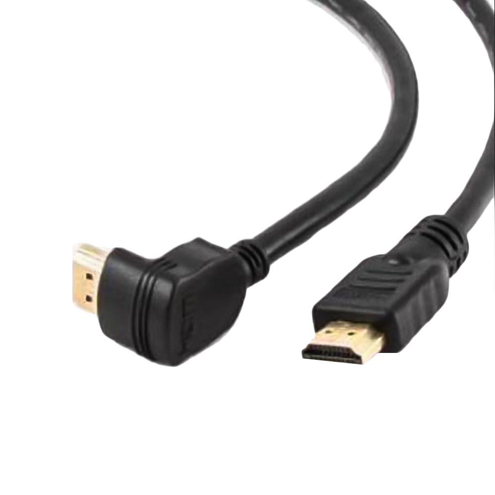 CABLEXPERT HDMI v.1.4 90DEGREES MALE TO STRAIGHT MALE CONNECTORS CABLE 19PINS GOLD PLATED 1 CABLEXPERT HDMI v.1.4 90DEGREES MALE TO STRAIGHT MALE CONNECTORS CABLE 19PINS GOLD PLATED 1
