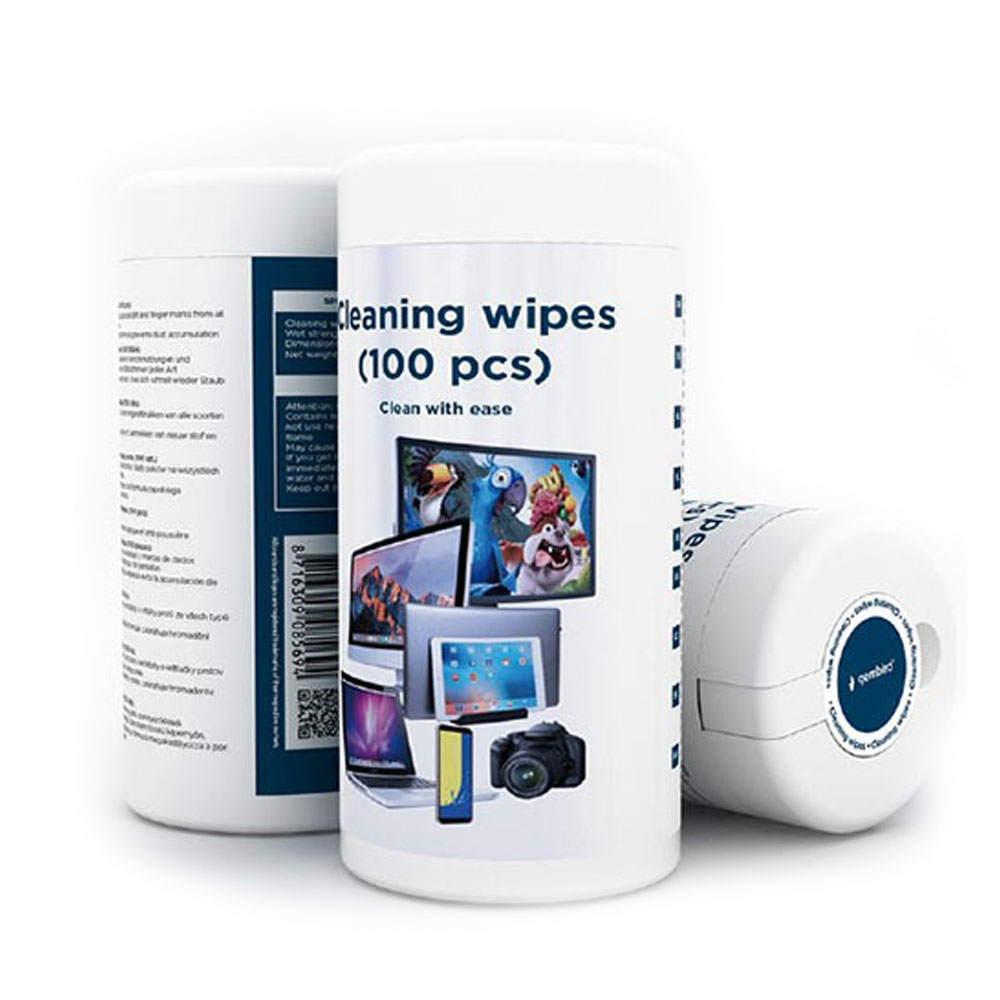 GEMBIRD ALCOHOL SCREEN CLEANING WIPRES (100PCS) GEMBIRD ALCOHOL SCREEN CLEANING WIPRES (100PCS)
