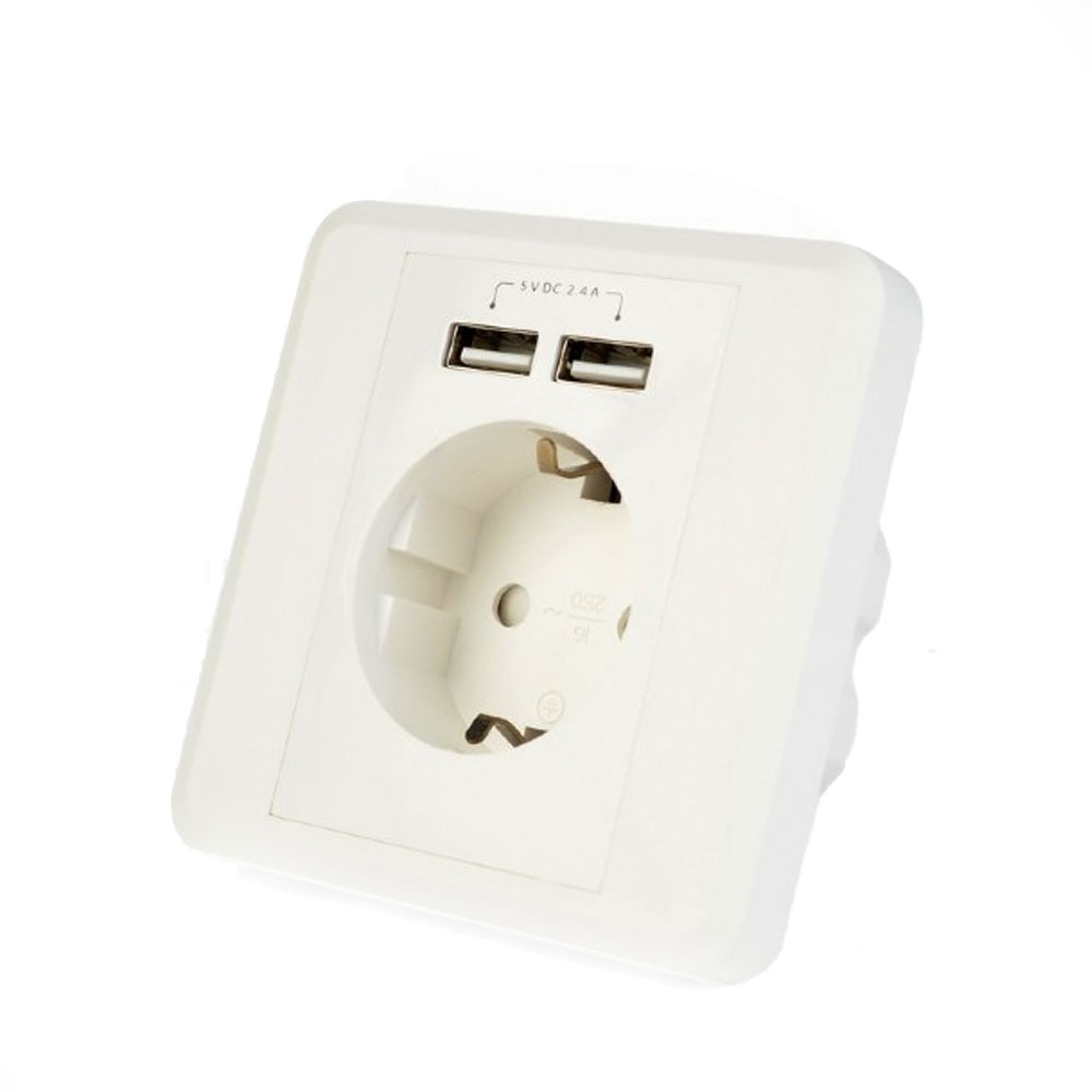 ENERGENIE AC WALL SOCKET WITH 2 PORT USB CHARGER 2 ENERGENIE AC WALL SOCKET WITH 2 PORT USB CHARGER 2