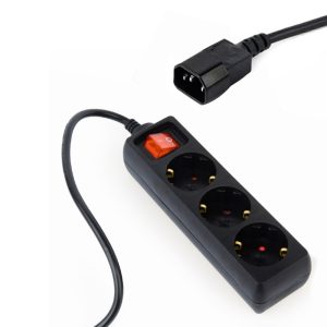 ENERGENIE UPS POWER STRIP 3 SCHUKO SOCKETS FUSED SWITCH 16A C14 0