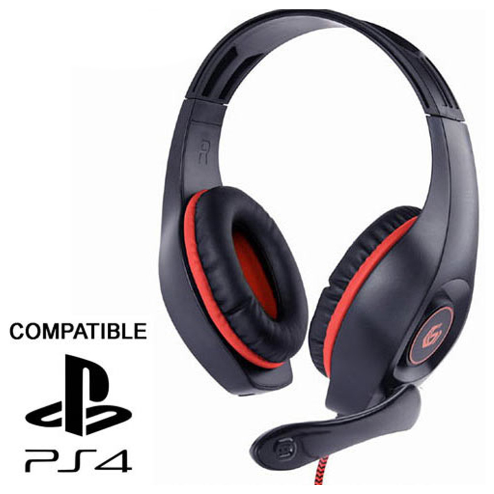 GEMBIRD GAMING HEADSET WITH VOLUME CONTROL PC/PS4 RED-BLACK GEMBIRD GAMING HEADSET WITH VOLUME CONTROL PC/PS4 RED-BLACK