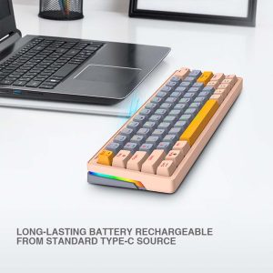 ARMAGGEDDON TRIMODE MECH RGB KEYBOARD LINEAR 63KEYS GMK-100 AUTUMN 4 GMK 100AU 2