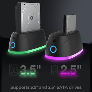 ICY BOX LED DOCKING STATION FOR HDD/SSD WITH TYPE-C/USB 3.2 COMBO CABLE 3 IB 1124L C3 3