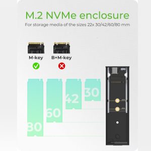ICY BOX EXTERNAL TYPE-C 3.2 GEN2 ENCLOSURE FOR M.2 NVMe SSD WITH WRITE PROTECTION BLACK 4 IB 1807MT C31 5