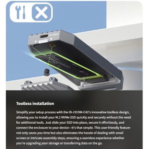 ICY BOX TYPE-C USB4 GEN3x2 M.2 NVMe SSD ENCLOSURE M-KEY SILVER 4 IB 1919M C42 11
