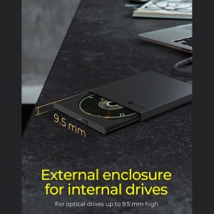 ICY BOX ENCLOSURE FOR ULTRA SLIM SATA DRIVE WITH COMBO CABLE 2 IB AC640 C3 6