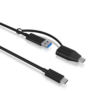 ICY BOX TYPE-C 3.2 TO USB 3.1 & TYPE-C ADAPTER 0.35M BLACK 4 IB CB033 4