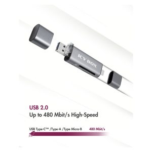 ICY BOX OTG 2-PORT CARD READER ANTHRACITE 3 IB CR200 C 2