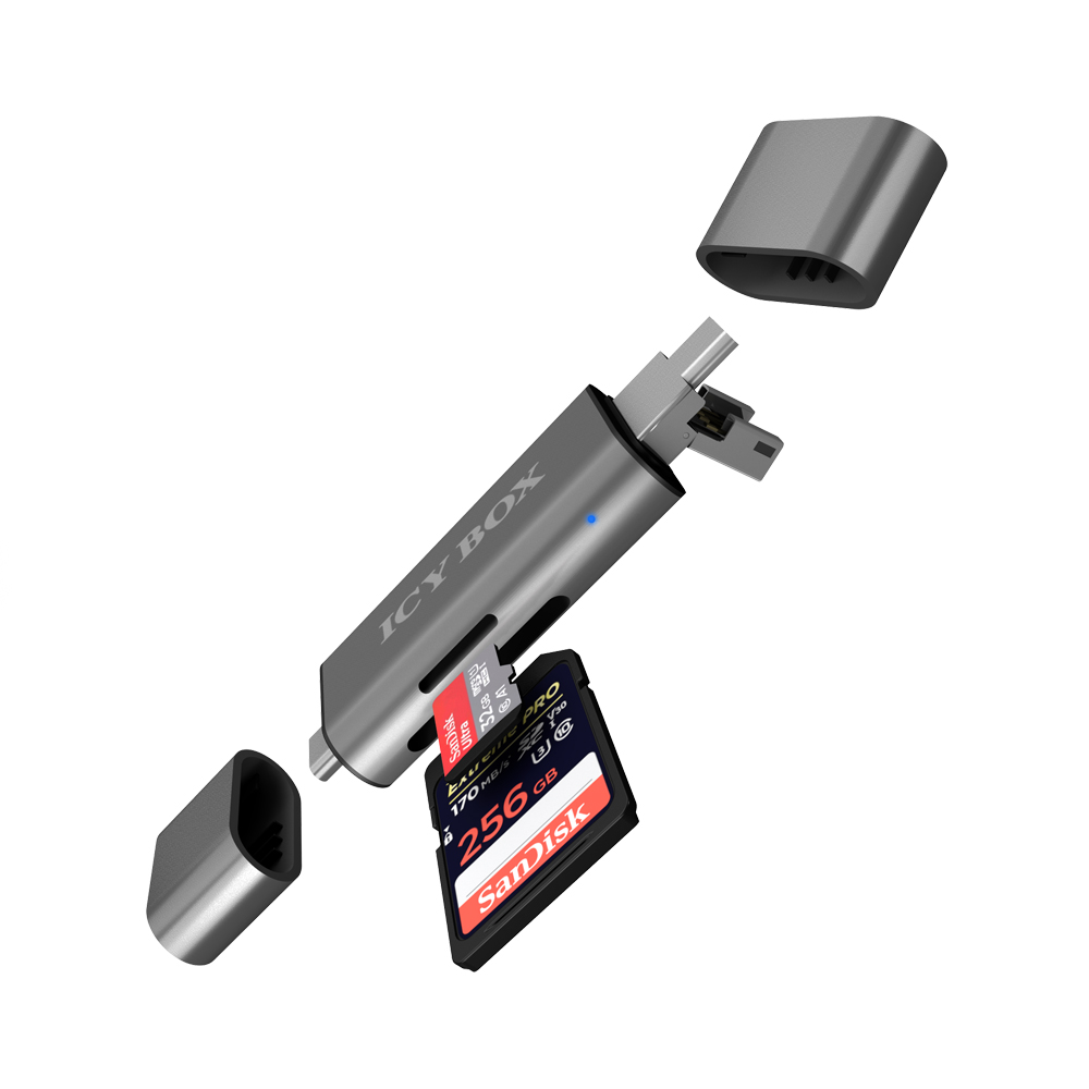 ICY BOX OTG 2-PORT CARD READER ANTHRACITE ICY BOX OTG 2-PORT CARD READER ANTHRACITE