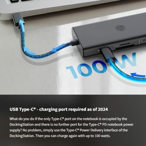 ICY BOX 9 IN 1 TYPE-C DOCKING STATION WITH TRIPLE VIDEO OUTPUT PD100W 3 IB DK4011 CPD 8