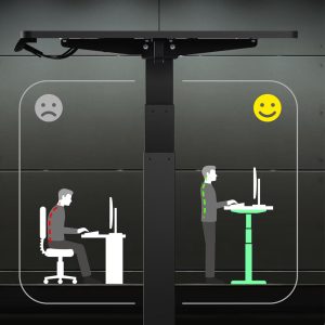 ICY BOX ERGONOMIC WORKSTATION, MOTORISED DESK INCL. SPILLED DESKTOP 140x170CM AND DIGITAL MEMORY TOUCH PANEL 3 IB EW122B TT