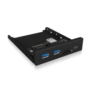 ICY BOX FRONT PANEL 4-PORT USB3.2 HUB AND CARD READER BLACK 3 IB HUB1417 i3