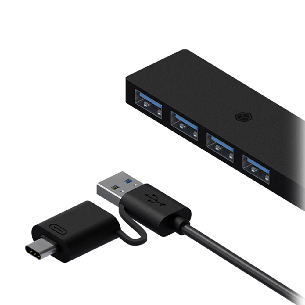 ICY BOX 4-PORT HUB DUAL CONENCTION USB/TYPE-C 3.2 ICY BOX 4-PORT HUB DUAL CONENCTION USB/TYPE-C 3.2