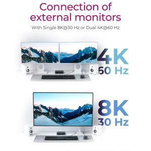 ICY BOX 4-PORT THUNDERBOLT 4 TYPE-C 3.2 HUB 8K VIDEO OUTPUT 3 IB HUB801 TB4 1 5