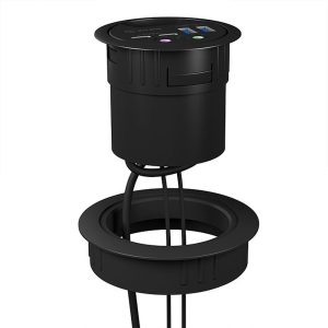 ICY BOX TABLE-HUB ADAPTER FOR TABLE HOLE 60MM-80MM BLACK 2 IB HUBA001