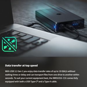 ICY BOX TYPE-C 3.2 GEN2 RAID ENCLOSURE FOR 2xHDD/SSD BLACK 3 IB RD2253 C31 6