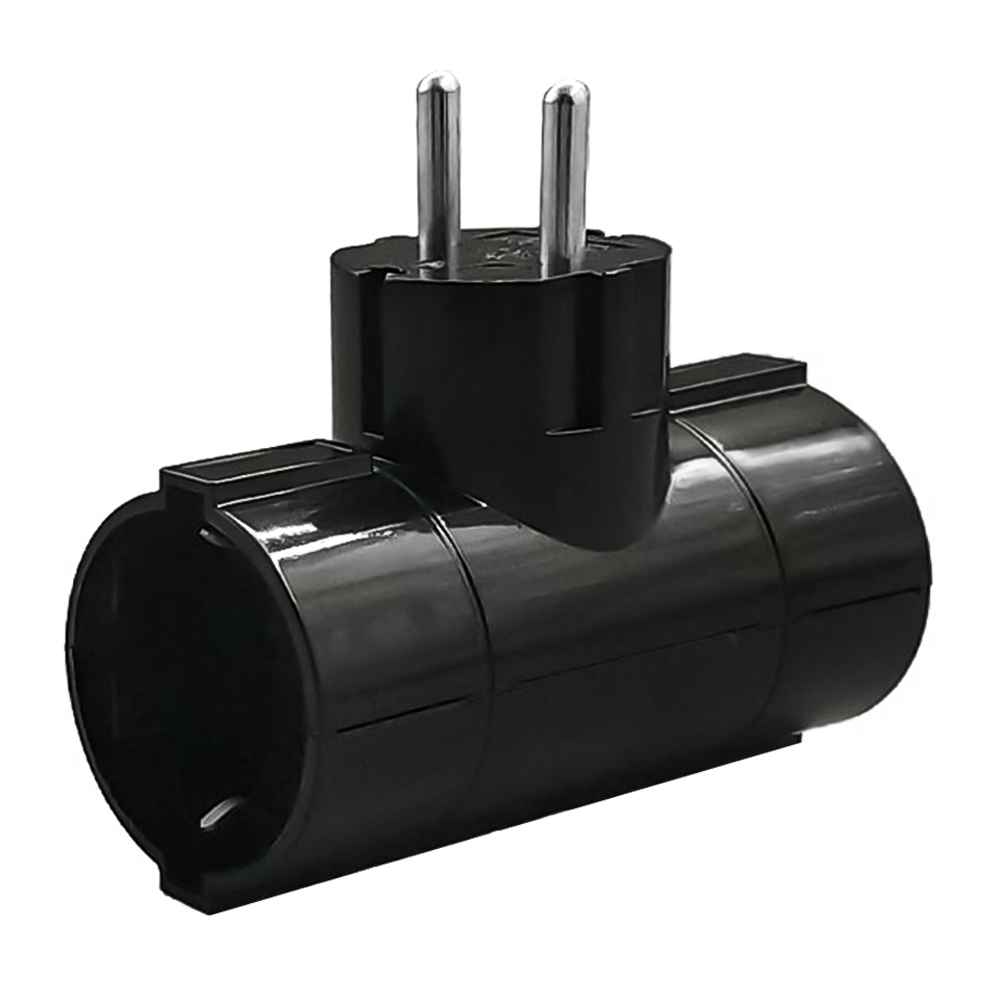 LAMTECH POWER SOCKET SPLITTER WITH 2 SCHUKO OUTLETS BLACK LAMTECH POWER SOCKET SPLITTER WITH 2 SCHUKO OUTLETS BLACK