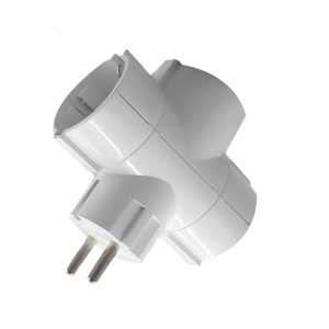 LAMTECH POWER SOCKET SPLITTER WITH 3 SCHUKO OUTLETS WHITE 4 LAM023770 1