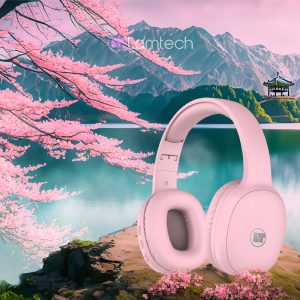 LAMTECH BT5.3 FOLDABLE HIGH FIDELITY HEADPHONES PINK 2 LAM113010
