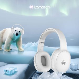 LAMTECH BT5.3 FOLDABLE HIGH FIDELITY HEADPHONES WHITE 2 LAM113027