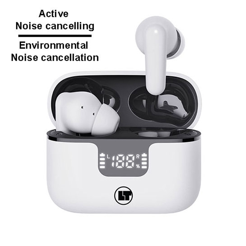 LAMTECH BT5.3 EARBUDS ANC & 4MIC ENC WITH LED CHARGING CASE WHITE LAMTECH BT5.3 EARBUDS ANC & 4MIC ENC WITH LED CHARGING CASE WHITE
