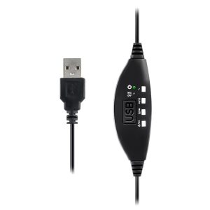 LAMTECH USB STEREO HEADPHONE WITH MIC NOISE CANCELLING BLACK REFURBISHED 3 LAM113072 Γ