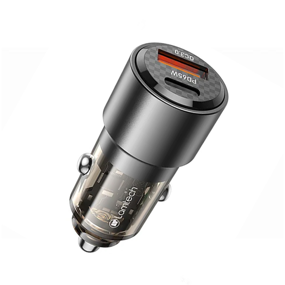 LAMTECH QUICK DUAL PORT MINI CAR CHARGER 83W LAMTECH QUICK DUAL PORT MINI CAR CHARGER 83W