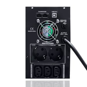 LAMTECH UPS WITH AVR AND LCD DISPLAY 2000VA, 2x12V/9AH, 2xSCHUKO, 3xIEC, USB & RJ45 PORT 4 3xIEC