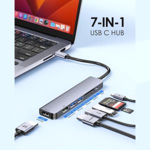 LAMTECH 7-IN-1 USB-C DUAL HDMI DOCKING STATION HUB PD100W 2 LAM114338 22