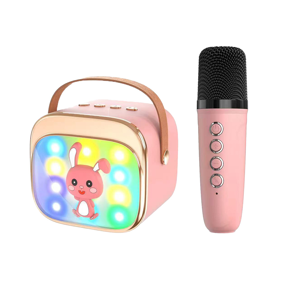 LAMTECH BT5.4 RGB KID KARAOKE SPEAKER PINK WITH MIC HOPPEE LAMTECH BT5.4 RGB KID KARAOKE SPEAKER PINK WITH MIC HOPPEE