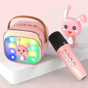 LAMTECH BT5.4 RGB KID KARAOKE SPEAKER PINK WITH MIC HOPPEE 3 LAM980220 11