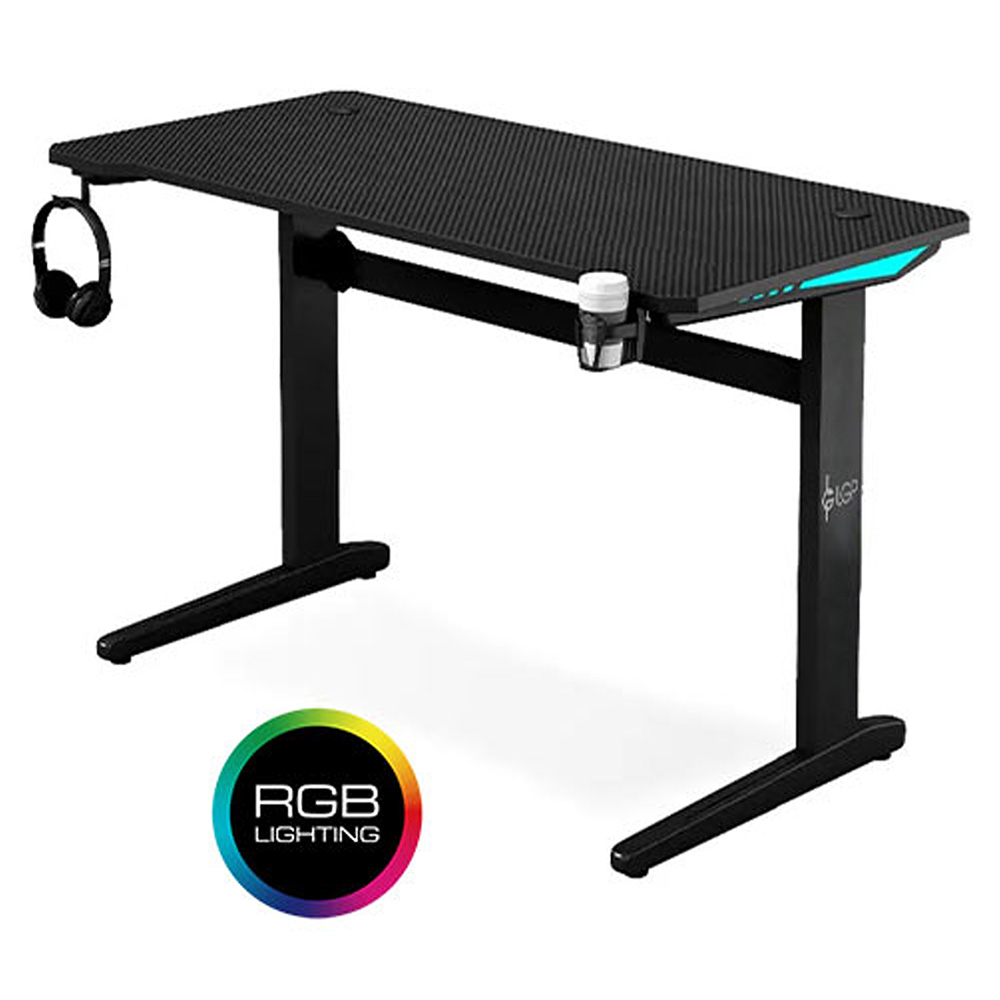 LGP GAMING TABLE WITH RGB LED EFFECTS BLACK LGP GAMING TABLE WITH RGB LED EFFECTS BLACK