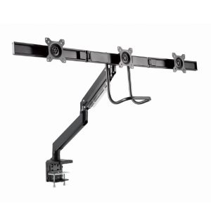 GEMBIRD DESK MOUNTED ADJUSTABLE MONITOR ARM FOR 3 MONITORS BLACK