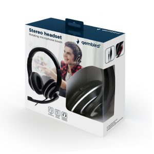 GEMBIRD JACK STEREO HEADSET BLACK WITH WHITE RING REFURBISHED 2 MHS 03 BKWT 4