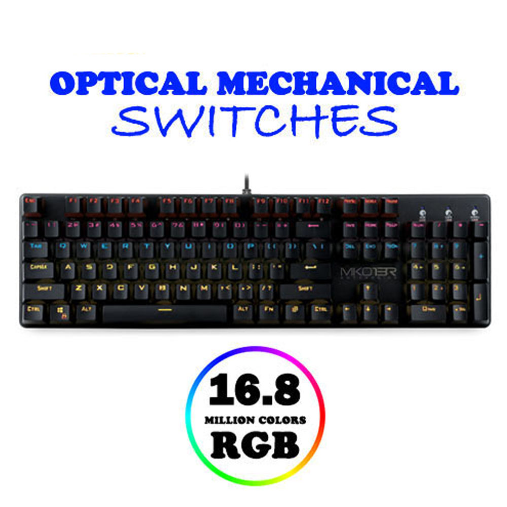 ARMAGGEDDON OPTICAL MECHANICAL RGB KEYBOARD MKO-13R BLACK ARMAGGEDDON OPTICAL MECHANICAL RGB KEYBOARD MKO-13R BLACK