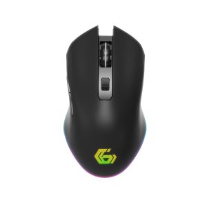 GEMBIRD 6-BUTTON RECHARGEABLE WIRELESS RGB GAMING MOUSE 'FIREBOLT' BLACK