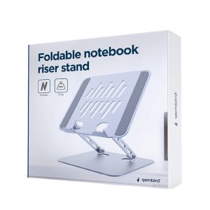 GEMBIRD FOLDABLE NOTEBOOK RISER STAND FOR 15.6' DEVICES SPACEGREY 4 NBS D1 04 1