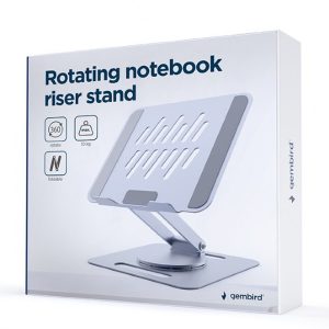 GEMBIRD ROTATING NOTEBOOK RISER STAND FOR 15.6' DEVICES SPACEGREY 4 NBS DR1 03