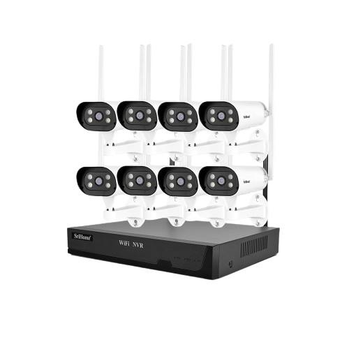 SRIHOME 2MP 8-CHANNEL WIRELESS VIDEO RECORDER WITH 8 IP CAMERAS SRIHOME 2MP 8-CHANNEL WIRELESS VIDEO RECORDER WITH 8 IP CAMERAS