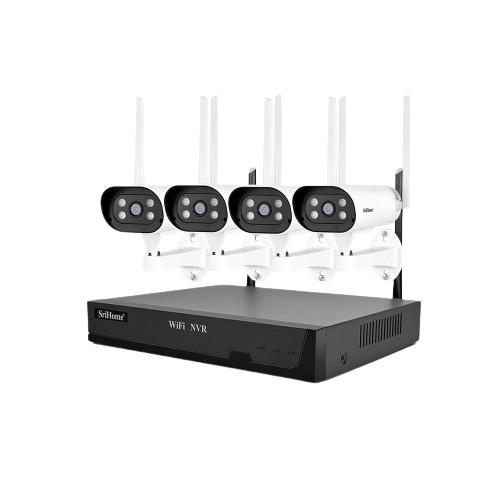 SRIHOME 2MP 8-CHANNEL WIRELESS VIDEO RECORDER WITH 4 IP CAMERAS SRIHOME 2MP 8-CHANNEL WIRELESS VIDEO RECORDER WITH 4 IP CAMERAS
