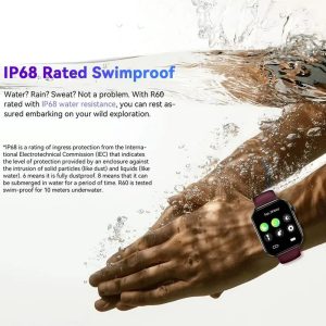 BLACKVIEW BT IP67 SPORT SMARTWATCH AMOLED DISPLAY WINE RED 4 R60 3 rw 3 4