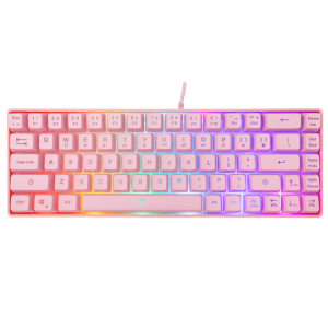 WHITE SHARK RGB GAMING MEMBRANE KEYBOARD RONIN PINK