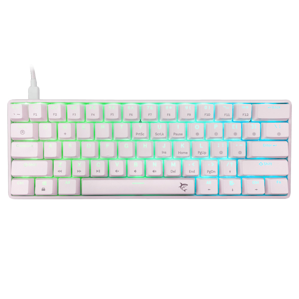 WHITE SHARK MECHANICAL KEYBOARD BLUE SWITCH GK-004221 WHITE WHITE SHARK MECHANICAL KEYBOARD BLUE SWITCH GK-004221 WHITE