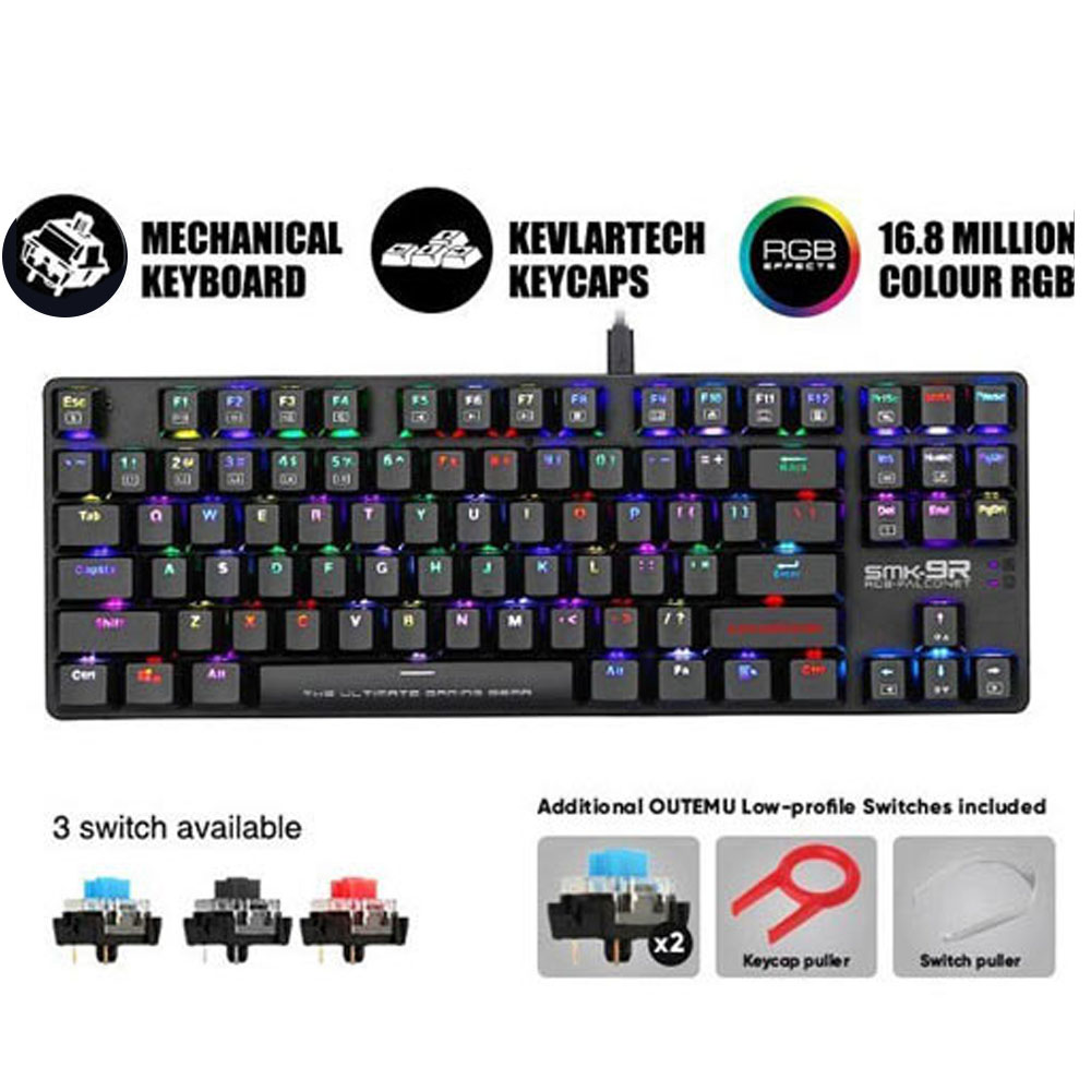 ARMAGGEDDON MECHANICAL LOW PROFILE KEYBOARD RGB FALCONET RED ARMAGGEDDON MECHANICAL LOW PROFILE KEYBOARD RGB FALCONET RED