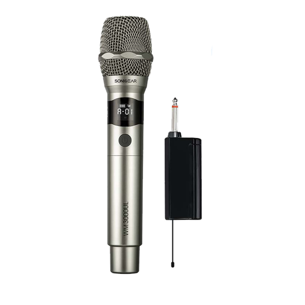 SONICGEAR PROFESSIONAL UHF WIRELESS MICROPHONE WM 3000UL PLATINUM SONICGEAR PROFESSIONAL UHF WIRELESS MICROPHONE WM 3000UL PLATINUM