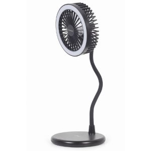GEMBIRD DESKTOP FAN WITH LED LAMP AND WIRELESS CHARGER 3 TA WPC10 LEDFAN 01a