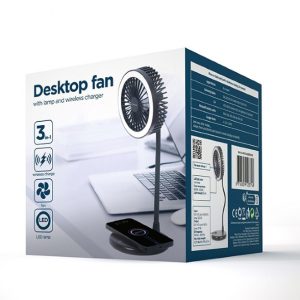 GEMBIRD DESKTOP FAN WITH LED LAMP AND WIRELESS CHARGER 4 TA WPC10 LEDFAN 01d