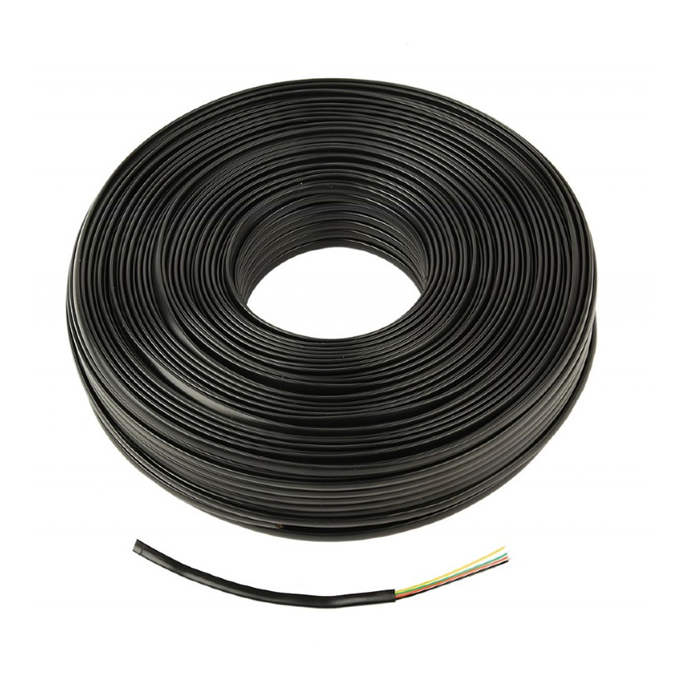 CABLEXPERT FLAT TELEPHONE CABLE STRANDED WIRE 100m BLACK 4 WIRES CABLEXPERT FLAT TELEPHONE CABLE STRANDED WIRE 100m BLACK 4 WIRES