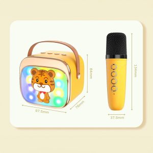 LAMTECH BT5.4 RGB KID KARAOKE SPEAKER YELLOW WITH MIC TIGRONIE 3 TIGRONIe 5