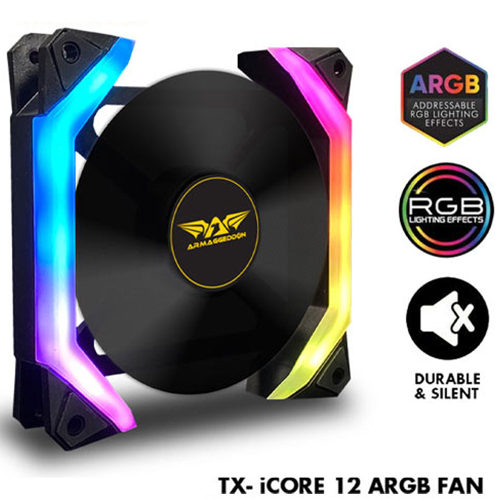 ARMAGGEDDON ARGB LIGHT PC COOLING FAN 14CM ARMAGGEDDON ARGB LIGHT PC COOLING FAN 14CM